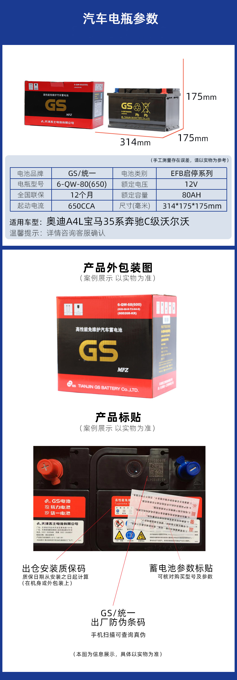 GS/統一電池 LN4&20-80